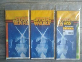Star Wars 2005 Hallmark Plastic Table Cover 54&quot; x 102&quot; Lot of 3 - £13.44 GBP