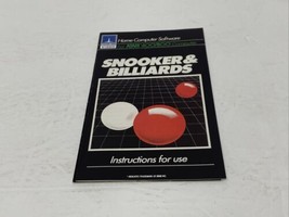Snooker &amp; Billiards Game Program Instructions for Atari 400 800  - £7.72 GBP