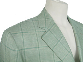 NEW $6850 Kiton Cashmere Sportcoat (Jacket)!  e 54 L  US 44 L  Light Green Plaid - £1,478.80 GBP