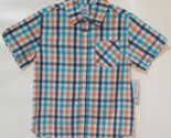 365 Kids From Garanimals Boy&#39;s Short Sleeve Woven Plaid Shirt Orange Size 5 - $14.70