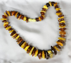 Authentic Baltic Amber Egg Yolk Butterscotch Individual Knotted Beaded N... - £114.32 GBP
