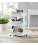 Versatile 3-Tier Multi-Purpose Rolling Cart Arctic White Laundry Kitchen... - €22,16 EUR
