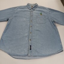 Port Authority CACTUS RN#90836 Original Denim Shirt Men's XL Blue Button-Down image 15