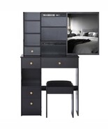 Small Space Vanity: 29.2&quot; Desk, Stool &amp; Mirror - $220.18 CAD
