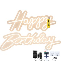 VEVOR Happy Birthday Neon Sign, 18&quot; x 8&quot; &amp; 26&quot; x 7.5&quot; LED Neon Lights Signs, Adj - $111.14