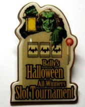 Atlantic City Halloween Badge Bally&#39;s Casino Pinback Enamel Green Face Z... - $28.98