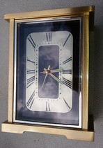 7TT83 Mantle Clock, Bulova Japan, Solid Brass Case, Dinged Corners Top Front - £28.22 GBP
