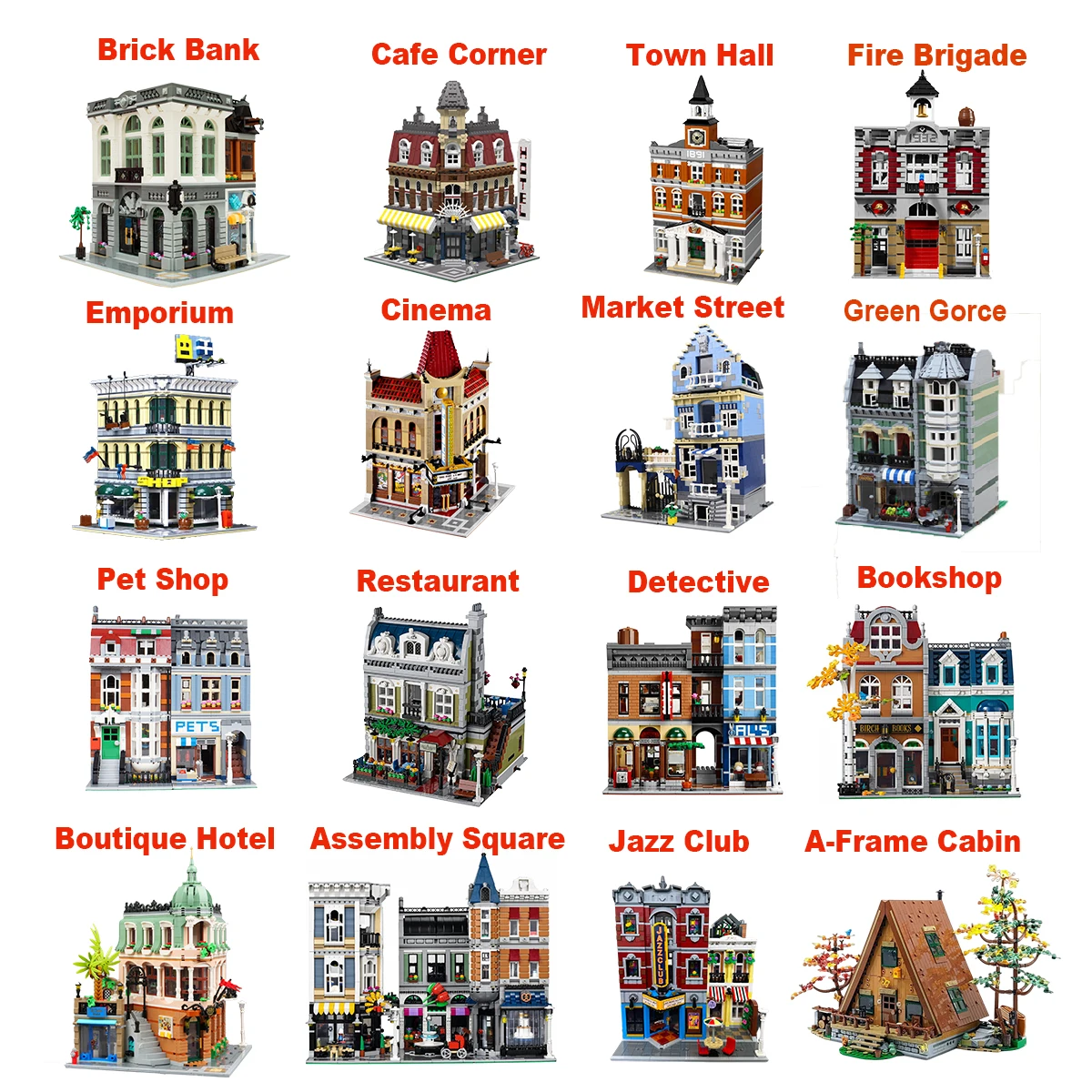 T sale urban street view building model collector s edition building blocks toy set kid thumb200