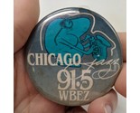 Vintage Chicago Jazz 91.5 FM Radio Webz Pin 2&quot; 1988 - $20.04