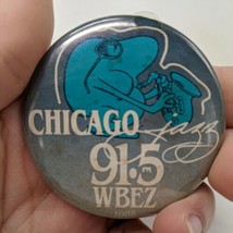 Vintage Chicago Jazz 91.5 FM Radio Webz Pin 2&quot; 1988 - £15.72 GBP