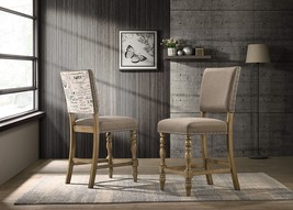 Counter-Height Dining Chairs With Nail Heads By Roundhill Furniture In The - £182.54 GBP