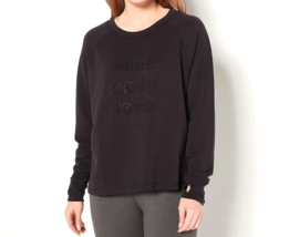 Mind Body Love By Peace Love World Scuba Sweatshirt- Black, Small - £23.32 GBP