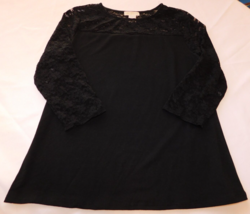 Christina Petite Women&#39;s ladies blouse t shirt top Size PL Petite Large Black - £27.14 GBP