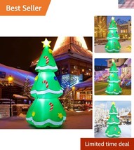 Quick Inflating 5 FT Christmas Inflatable Tree with Colorful Holiday Design - $54.00