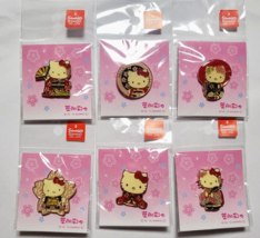Hello Kitty Pin Badge set of 6 SANRIO 2015&#39; Harou saisai Kimono Japan Style - £49.17 GBP