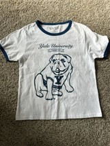 Yale University Women White Blue Bulldog Tee Shirt Size Medium Pull Over... - €19,82 EUR