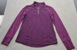 ideology Sweatshirt Womens Medium Multi Space Dye Polyester Long Sleeve 1/4 Zip - $15.79