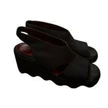 Vtg Y2K Enzo Angiolini Women’s Baleen Slip-On Sandals Sz:E 7.5 Chunky Wedge - £22.96 GBP