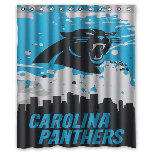 New!!! Carolina Panthers Custom Waterproof Polyester Shower Curtain 4 Size Item image 10