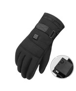 Black Large USB Rechargeable Gloves Winter Warm Hands Electric Outdoors - $55.75
