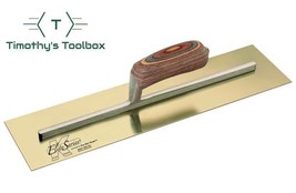 Kraft Tool 14&quot;x5&quot; Elite Series 5 Star Golden Stainless Steel Trowel Wood Handle - £62.66 GBP