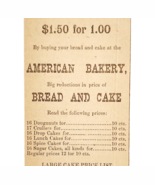 1895 American Bakery Bread Cake Victorian Advertisement Passaic New Jers... - $28.05 CAD