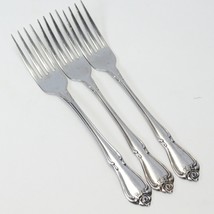 Oneida Arbor Rose True Rose USA Dinner Forks 7 1/4&quot; Lot of 3 - $14.69