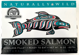 5ea 8oz gift boxed Smoked Salmon Wild Alaskan hand-filleted ready to eat  2.5lbs - $78.21