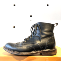 38.5 / 8.5 - Rag &amp; Bone Black Leather Cozen Wingtip Lace Up Combat Boots... - £59.95 GBP