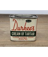 Vintage Durkee’s Spice Tin Cream Of Tartar Cursive Logo Cleveland OH 1.5... - €11,99 EUR