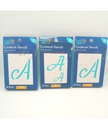 3x Cardstock Stencils Letters Reusable 48 Designs Arts Crafts Painting P... - $9.35