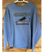 Croft Barrow Field Tested Blue Sweatshirt Sweater Men X-Large Black Lab Dog - $386.30 MXN