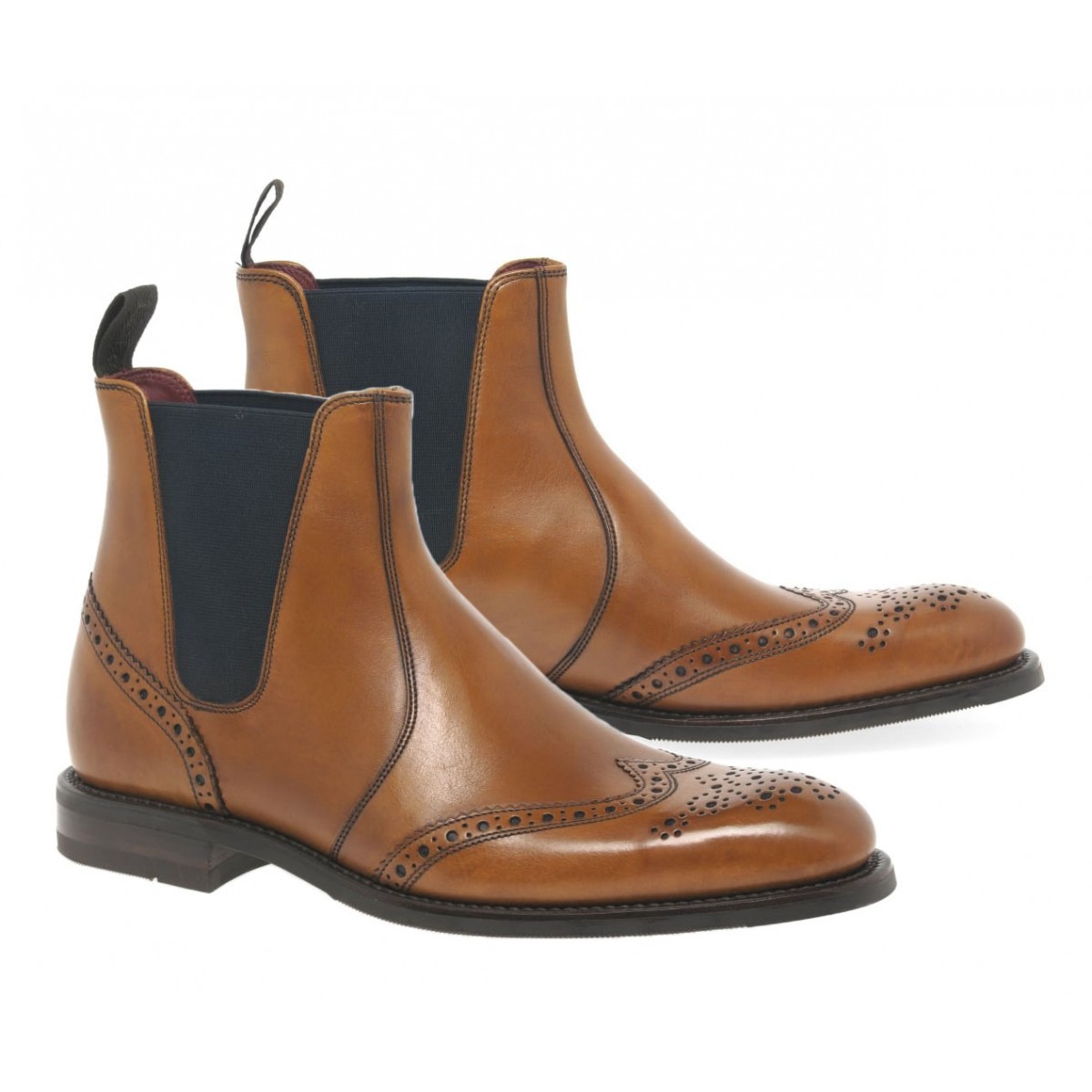 HANDMADE CHELSEA BROGUE LEATHER BOOTS FORMAL CASUAL DRESS LEATHER BOOTS FOR MEN - $169.97