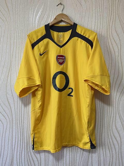 ARSENAL 2005 2006 AWAY FOOTBALL SHIRT SOCCER JERSEY NIKE HENRY 14/FREE SHIPPING