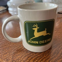 Vintage John Deere Coffee Mug White Green Licensed Product Gibson Preowned - £8.70 GBP