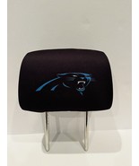 Carolina Panthers NFL Embroidered Black Headrest Cover   C - £14.52 GBP