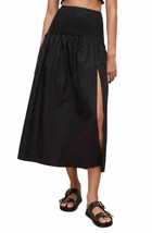 Women&#39;s AllSaints Alex Cotton Midi Skirt Color Black , Size 2 Us - £102.66 GBP
