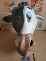 Vintage Halloween dairy farm mask cow calf heifer Vaca costume retro Betsy wow - £12.66 GBP