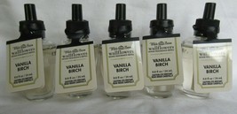 White Barn Bath &amp; Body Works Wallflower Fragrance Bulb VANILLA BIRCH Lot Set 5 - £39.12 GBP