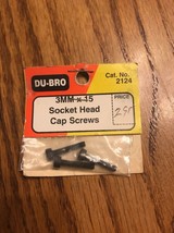 Vintage Du-Bro 3mm X 15 Socket Head Cap Screws Cat. No.2124 Ships N 24h - £10.10 GBP