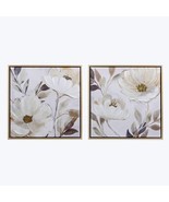 Wood Gallery Frame Floral Print with Acrylic Paint Canvas Wall Art, 2 Ast - $138.48