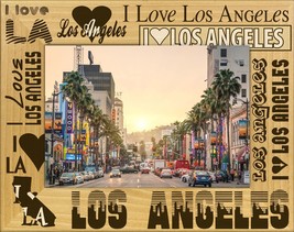 I Love Los Angeles Laser Engraved Wood Picture Frame Landscape (3 x 5) - £20.77 GBP