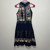 Nelita Dress Black Multi Sz L New - $94.50