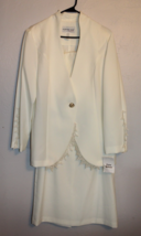 Bedford Fair Cream Skirt Jacket Suit Set Women&#39;s Size 14 - £47.96 GBP