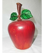 Cast Iron Apple Door Stop Book End Support Hand Painted 6 3/4&quot; x 2 1/2&quot; - £15.01 GBP