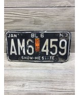 Jan 1980 Missouri License Plate BL 6 AM6 - 459 White on Black 97 MISSOURI - $169.16 MXN
