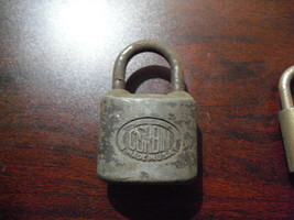 Antique 5 Disc Cylinder Rustless USA Metal Padlock Lock 2 1/2&quot; Tall - $350.61 MXN
