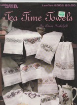 Leisure Arts Tea Time Towels Pattern Leaflet 2302 Cross Stitch Diane Bra... - £6.63 GBP