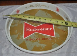 VINTAGE OLD BUDWEISER &quot;KING OF BEERS&quot; SERVING TRAY BAR MAN CAVE - £26.06 GBP