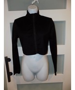 Shein Lightweight Black Zip Up Crop LS Jacket Size M Women&#39;s - $19.00